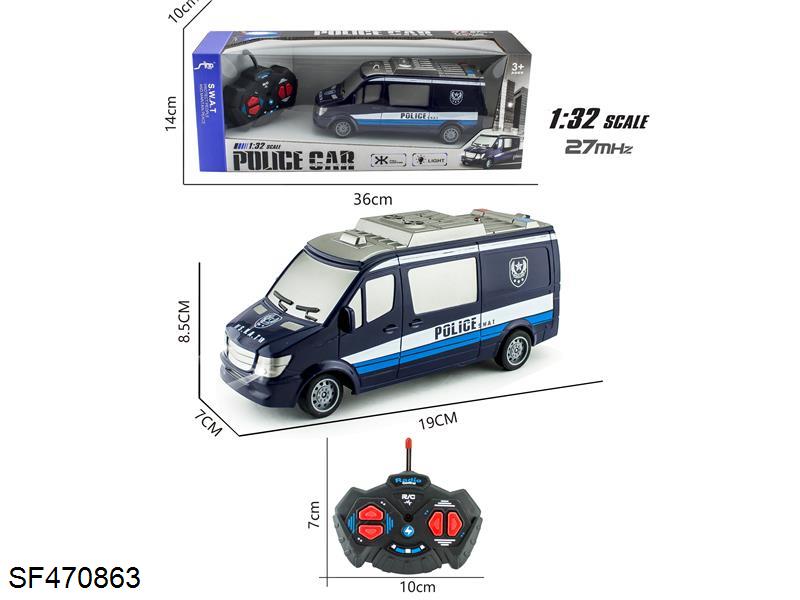 四通灯光遥控特警车