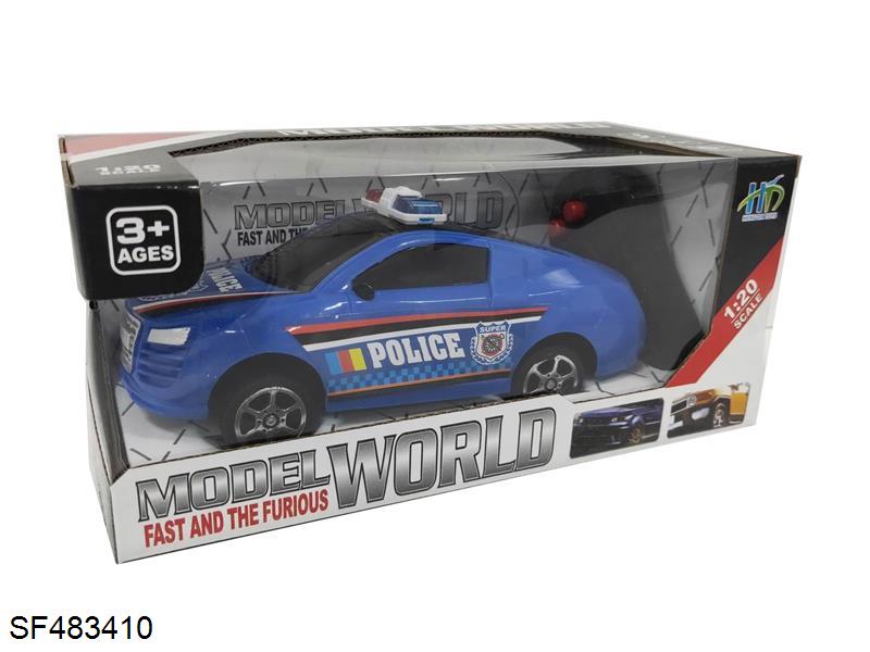 1:20二通奥迪遥控警车带3D灯光(不包电)