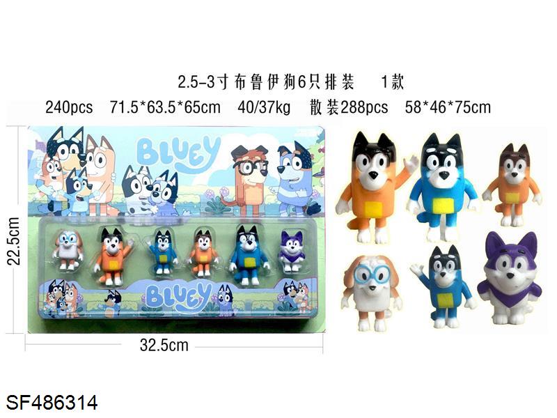 2.5-3寸布鲁伊狗6只