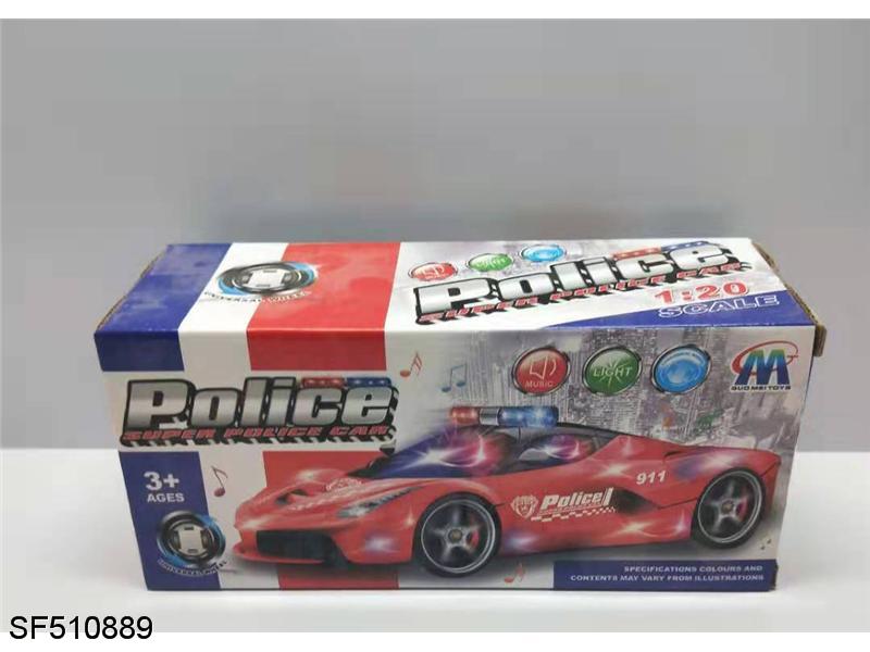电动万向警车带3D灯光音乐