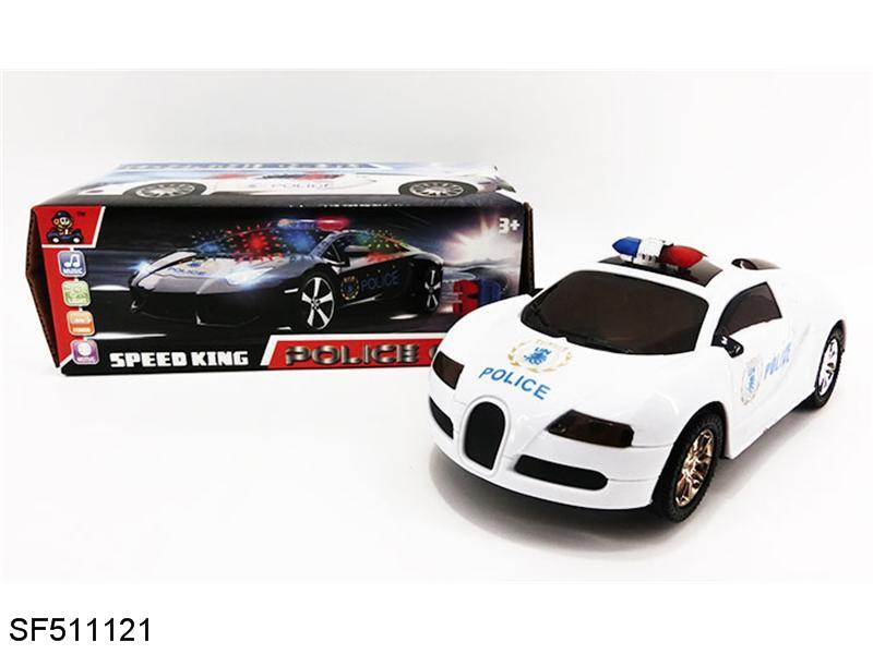 电动万向3D灯光布加迪警车