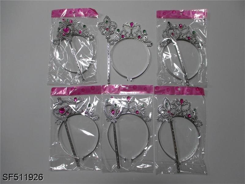 20CM皇冠头夹配仙女棒