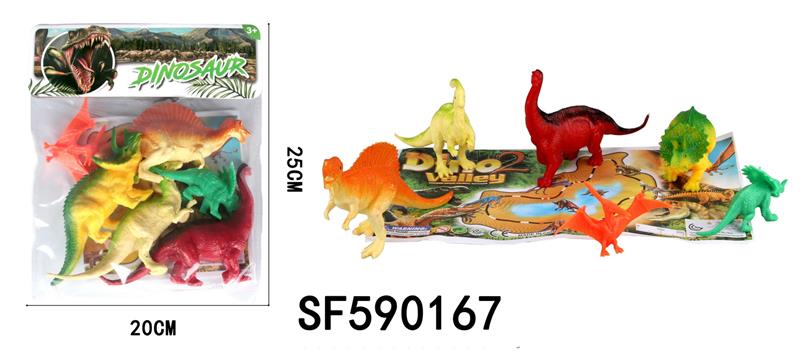 恐龙套装(4大2中恐龙+地图)