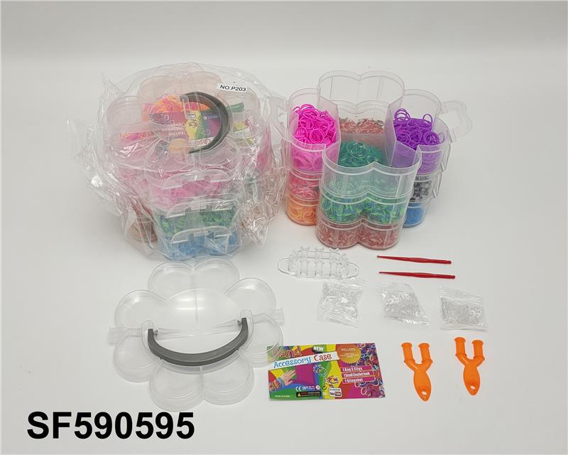 三层梅花DIY橡皮筋