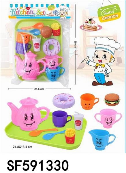 套装茶具+食物
