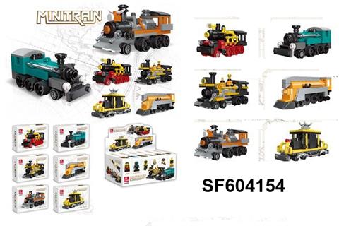 积木迷你火车(6小款/展示盒)