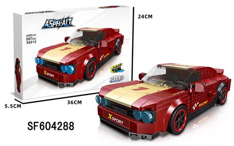 积木-SRT跑车(247PCS)带回力功能