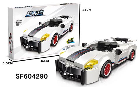 积木-GTR 50跑车(258PCS)带回力功能