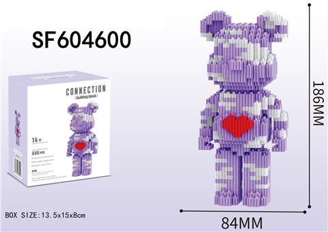 紫色小熊积木(686PCS)