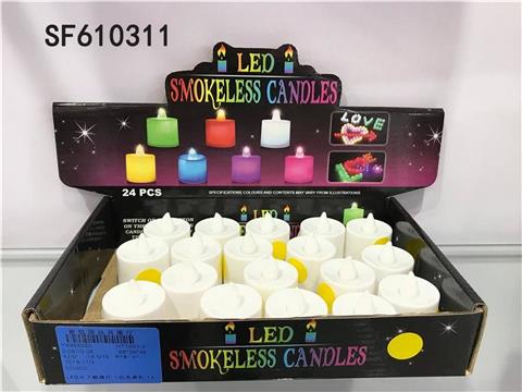 LED电子蜡烛灯白壳黄色(微闪)