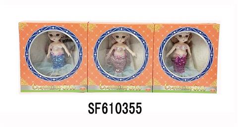 6寸实身13关节3D真眼珠美人鱼精致小萝莉(3色混装)