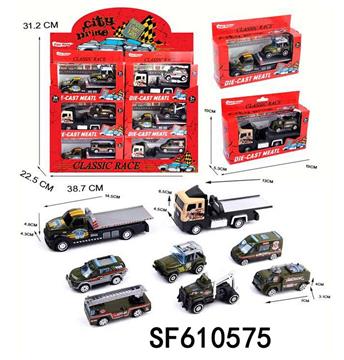 合金军事货柜车(24只/盒)