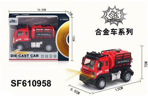 1:64合金回力欧式水罐消防车