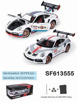 1:24合金4开门灯光声音回力保时捷911 GT3 RSR赛道版