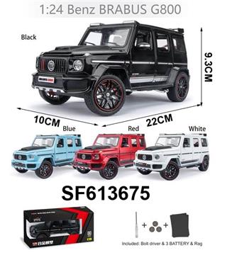 1:24回力合金车（可开门，带声光） 奔驰大G-巴博斯G800