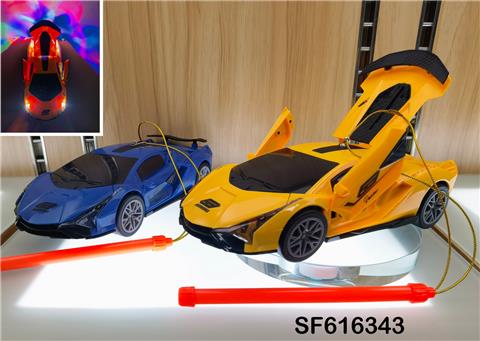 电动万向可开门兰博基尼跑车带灯光音乐投影