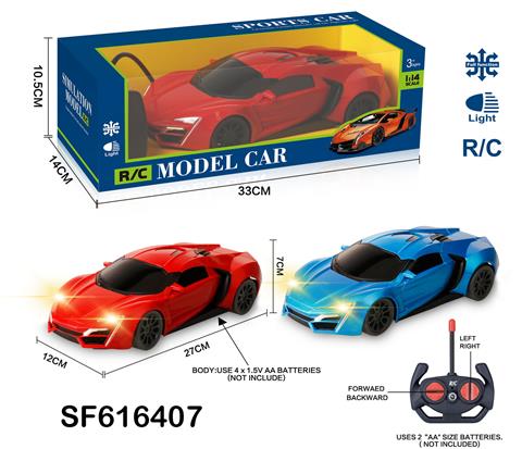 27MHz1:14四通带前灯仿真莱肯遥控车