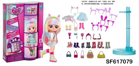 11.5寸11关节实身CRY BABIES BFF彩虹哭泣芭比娃娃