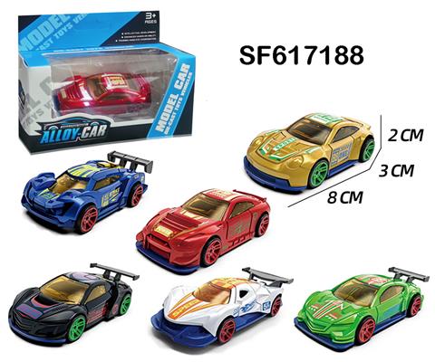 1:64竞速C款滑行合金车(6款混装)