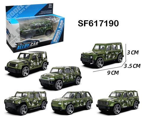 1:60迷彩越野回力合金车(6款混装)
