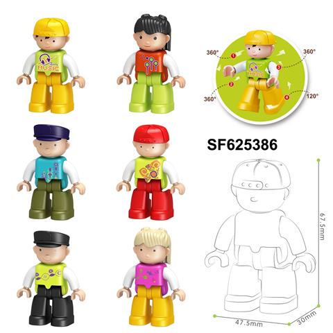 6IN1大颗粒积木人仔/角色公仔/卡通系列