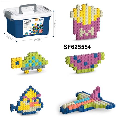 DIY拼装串联积木100PCS/莫兰迪色系