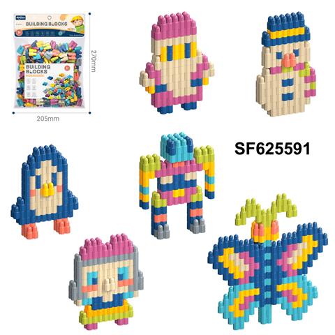 DIY拼装子弹积木160PCS/莫兰迪色系