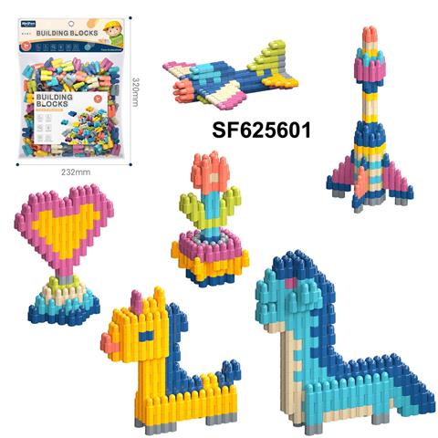 DIY拼装子弹积木300PCS/莫兰迪色系