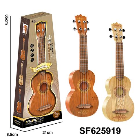 Simulated wood grain ukulele guitar
