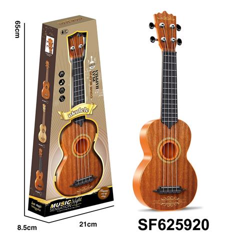 Simulated wood grain ukulele guitar