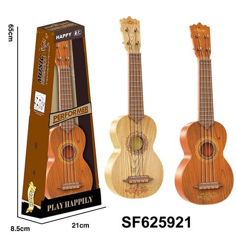 Simulated wood grain ukulele guitar