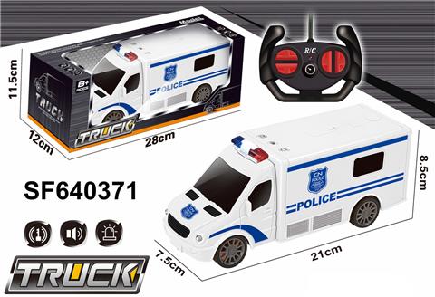 四通遥控警车带声灯